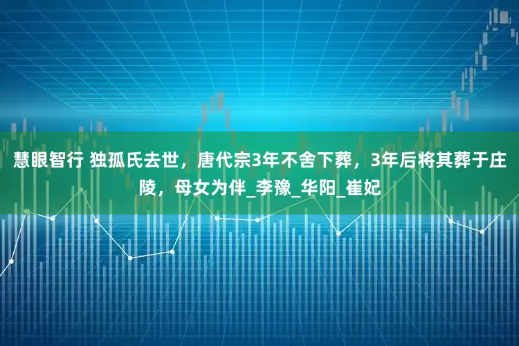 慧眼智行 独孤氏去世，唐代宗3年不舍下葬，3年后将其葬于庄陵，母女为伴_李豫_华阳_崔妃